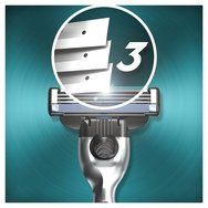 Gillette Mach 3 Самобръсначка по-дълбоко бръснене без зачервяване 1 машина и 2 резервни части Gillette Mach 3 Самобръсначка по-дълбоко бръснене без зачервяване 1 машина и 2 резервни части