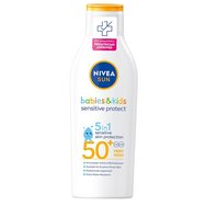 Nivea Sun Babies & Kids Sensitive Protective 5 in 1 Spf50+ 200ml - Слънцезащитна емулсия за лице за бебета и деца, тяло с много висока защита
