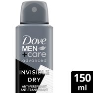 Dove PROMO PACK Men+ Care Advanced Invisible Dry 72h Anti-Perspirant Spray 2x150ml (1+1 Подарък)