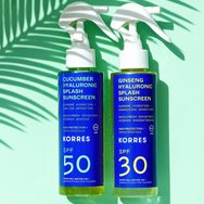 Korres Ginseng Hyaluronic Splash Sunscreen Spray Spf50 Слънцезащитен крем Water Подобрена текстура за лице с хиалуронова киселин  Korres Ginseng Hyaluronic Splash Sunscreen Spray Spf50 Слънцезащитен крем Water Подобрена текстура за лице с хиалуронова киселин