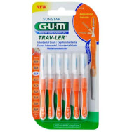 Gum Trav-ler Cylindrical 0,9mm - ISO 2 Оранжеви интердентални четки (1412) 6 бр Gum Trav-ler Cylindrical 0,9mm - ISO 2 Оранжеви интердентални четки (1412) 6 бр