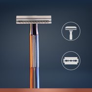 Gillette King C Styling Set Limited Edition with Transparent Shave Gel 150ml, Safety Razor 1бр, Double Edge Razor Blades 5бр