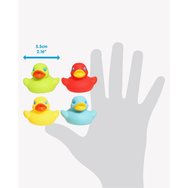 Playgro Bright Baby Duckies 6m+ Цветни постелки за баня 3 бр