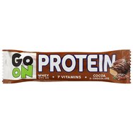 Go On Protein Bar Cocoa & Chocolate Flavour 50g - Протеинов бар със 7 витамина и вкус на какао, шоколад Go On Protein Bar Cocoa & Chocolate Flavour 50g - Протеинов бар със 7 витамина и вкус на какао, шоколад