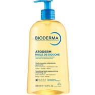 Bioderma Atoderm Huile De Douche Soothing Lipid Replenishing Body, Face & Hands Cleansing Oil Почистващо душ олио за тяло, лице & ръце за суха, много суха & раздразнена кожа с помпа 500ml