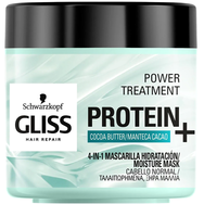 Schwarzkopf Gliss Power Treatment Protein With Cocoa Butter Хидратираща маска за суха и изтощена коса 400ml