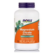 Now Foods Magnesium Citrate Pure Powder (Vegetarian) Хранителна добавка, която подпомага нервно -мускулната функция 227gr