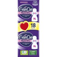 Every Day Hyperdry Extra Long XL 18 бр - Ултратънки дълги превръзки с максимална защита при много обилен поток Every Day Hyperdry Extra Long XL 18 бр - Ултратънки дълги превръзки с максимална защита при много обилен поток