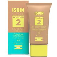 Isdin Acniben 2 Spf30 CC+ Cream Хидратиращ крем за лице с висока слънцезащита и цвят за мазна и склонна към акне кожа против несъвършенства 40ml - Medium Isdin Acniben 2 Spf30 CC+ Cream Хидратиращ крем за лице с висока слънцезащита и цвят за мазна и склонна към акне кожа против несъвършенства 40ml - Medium