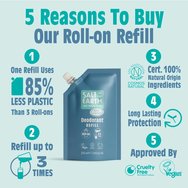Salt Of The Earth Deodorant Roll-on Refill 225ml - Ocean & Coconut - Refill Salt Of The Earth Deodorant Roll-on Refill 225ml - Ocean & Coconut - Refill