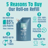Salt Of The Earth Deodorant Roll-on Refill 225ml - Ocean & Coconut - Refill Salt Of The Earth Deodorant Roll-on Refill 225ml - Ocean & Coconut - Refill