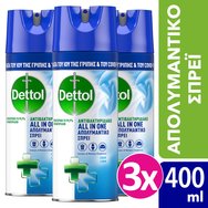 Dettol Пакет за оферта All in One Spray Crisp Linen Dezinfectant Spray for Hard & Soft Surfaces 3x400ml Dettol Пакет за оферта All in One Spray Crisp Linen Dezinfectant Spray for Hard & Soft Surfaces 3x400ml