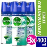 Dettol  Оферта Пакет Всичко в едно Спрей Spring Waterfall Антибактериален дезинфектант Спрей 3x400ml Dettol  Оферта Пакет Всичко в едно Спрей Spring Waterfall Антибактериален дезинфектант Спрей 3x400ml