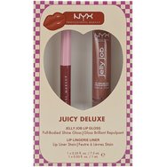 Nyx Professional Makeup Promo Jelly Job Full Bodied Shine Lip Gloss 05 Honey It's Jelly 7.5ml & Lip Lingerie Staining Wear Lip Liner 09 Send Nudes 1ml