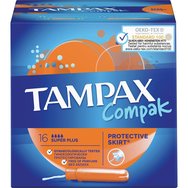 Tampax Compak Super Plus Protective Skirt 16 броя Tampax Compak Super Plus Protective Skirt 16 броя