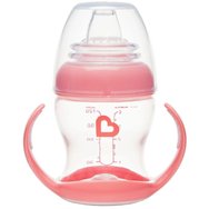 Munchkin Gentle Transition Cup 4m+, Чаша за тренировки без капки за преход към шише 118ml - Clear Pink