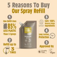 Salt Of The Earth Amber & Sandalwood Pouch Spray Deodorant 300ml - Amber & Sandalwood-Refill Salt Of The Earth Amber & Sandalwood Pouch Spray Deodorant 300ml - Amber & Sandalwood-Refill