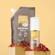 Salt Of The Earth Amber & Sandalwood Pouch Spray Deodorant 300ml - Amber & Sandalwood-Refill Salt Of The Earth Amber & Sandalwood Pouch Spray Deodorant 300ml - Amber & Sandalwood-Refill