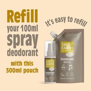 Salt Of The Earth Amber & Sandalwood Pouch Spray Deodorant 300ml - Amber & Sandalwood-Refill Salt Of The Earth Amber & Sandalwood Pouch Spray Deodorant 300ml - Amber & Sandalwood-Refill