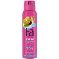 Fa Fresh 48h Passionfruit Pools & Coconut Water Scent Deodorant Spray 150ml - Дезодорант спрей със сладък аромат на маракуя без алуминиеви соли за защита до 48 часа Fa Fresh 48h Passionfruit Pools & Coconut Water Scent Deodorant Spray 150ml - Дезодорант спрей със сладък аромат на маракуя без алуминиеви соли за защита до 48 часа