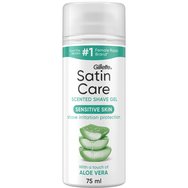 Gillette Satin Care Sensitive Shave Gel with Aloe Travel Size 75ml Gillette Satin Care Sensitive Shave Gel with Aloe Travel Size 75ml