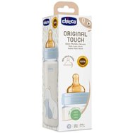 Chicco Original Touch Anti-Colic Glass Bottle Unisex Latex 0m+ Стъклено Шише с Каучуков Биберон с Бавен Поток & Система Против Колики за Бебета от Раждането 240ml Chicco Original Touch Anti-Colic Glass Bottle Unisex Latex 0m+ Стъклено Шише с Каучуков Биберон с Бавен Поток & Система Против Колики за Бебета от Раждането 240ml