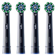 Oral-B Pro Cross Action Electric Toothbrush Head Replacement Black резервни глави за електрическа четка за зъби за отстраняване на плаката & защита на венците със средно твърди влакна & индикатор за смяна на главата 4 броя Oral-B Pro Cross Action Electric Toothbrush Head Replacement Black резервни глави за електрическа четка за зъби за отстраняване на плаката & защита на венците със средно твърди влакна & индикатор за смяна на главата 4 броя