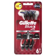 Gillette Blue3 Plus Red Disposable Razors 6 бр