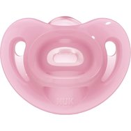 Nuk Sensitive Silicone Soother 0-6m 1 Парче - Розово