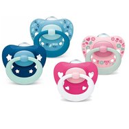 Nuk Signature Orthodontic Silicone Soother 6-18m, 1 брой - розов