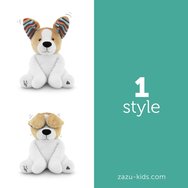 Zazu Peek a Boo Soft Toy Danny Плюшено музикално куче с люлеещи се уши, от 0 месеца