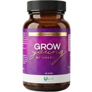 Uneed Grow Young Antioxidant Complex 60caps - Хранителна добавка с антиоксидантна формула с витамини, минерали и билкови екстракти с мощни свойства против стареене