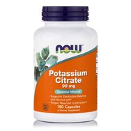 Now Foods Potassium Citrate 99mg Хранителна добавка, калиев цитрат за електролитен баланс в тялото 180 caps