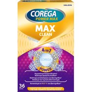 Corega Power Max Clean 4in1 Power Таблетки за почистване на протези с по-активен кислород за по-ефективно премахване на петна и бактерии 36 таблетки Corega Power Max Clean 4in1 Power Таблетки за почистване на протези с по-активен кислород за по-ефективно премахване на петна и бактерии 36 таблетки
