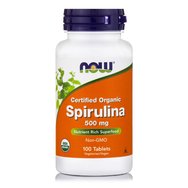 Now Foods Spirulina 500mg Organic Спирулина за тонизиране, източник на протеин с антиоксидантно действие 100 Tabs