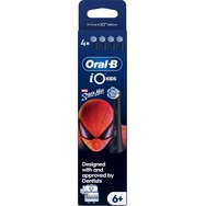 Oral-B iO Kids Spiderman 6+ Electric Toothbrush Replacement Резервни накрайници за детска електрическа четка за зъби с меки влакна, подходящи за разхлабени зъби и венци, 4 броя Oral-B iO Kids Spiderman 6+ Electric Toothbrush Replacement Резервни накрайници за детска електрическа четка за зъби с меки влакна, подходящи за разхлабени зъби и венци, 4 броя