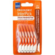 Intermed Ergonomic Inter Pick Silicone Interdental Picks 36 бр S/M - Силиконови интердентални четки, проектирани за максимален контрол и комфорт