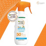Garnier Ambre Solaire Kids Sensitive Advanced Hypoallergenic Face & Body Spray Spf50+, 270ml Garnier Ambre Solaire Kids Sensitive Advanced Hypoallergenic Face & Body Spray Spf50+, 270ml