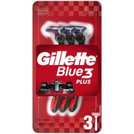 Gillette Blue3 Plus Red Disposable Razors 3 бр - Мъжки самобръсначки с 3 ножчета и хромирано покритие за гладко и лесно бръснене Gillette Blue3 Plus Red Disposable Razors 3 бр - Мъжки самобръсначки с 3 ножчета и хромирано покритие за гладко и лесно бръснене