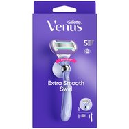 Gillette Venus Deluxe Smooth Swirl Flexi Ball 1 Двигател и 1 резервна част - Дамска самобръсначка с 5 остриета и диамантено покритие за допълнителна мекота Gillette Venus Deluxe Smooth Swirl Flexi Ball 1 Двигател и 1 резервна част - Дамска самобръсначка с 5 остриета и диамантено покритие за допълнителна мекота