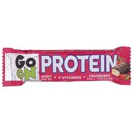 Go On Protein Bar Cranberry, Goji & Chocolate Flavour 50g - Протеинов блок със 7 витамина и вкус на червена боровинка, годжи и шоколад Go On Protein Bar Cranberry, Goji & Chocolate Flavour 50g - Протеинов блок със 7 витамина и вкус на червена боровинка, годжи и шоколад