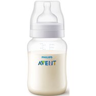 Avent Anti-Colic Силиконова бебешка бутилка с бавен поток срещу колики и дискомфорт, от 1 месец,0% BPA 260ml SCF813/17