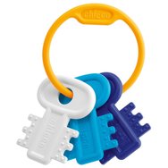 Цветни ключове Chicco сини 3-18 месеца - Меки пластмасови ключове, идеални за дъвка Цветни ключове Chicco сини 3-18 месеца - Меки пластмасови ключове, идеални за дъвка