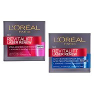 L'Oreal Paris PROMO PACK Revitalift Laser Renew Anti-Ageing Дневен крем 50ml & Revitalift Laser Renew Нощен крем 50ml - Дневен и нощен крем против стареене L'Oreal Paris PROMO PACK Revitalift Laser Renew Anti-Ageing Дневен крем 50ml & Revitalift Laser Renew Нощен крем 50ml - Дневен и нощен крем против стареене