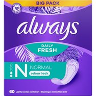 Always Daily Fresh Normal Odour Lock 60 броя - Удобни ежедневни превръзки за защита от миризми