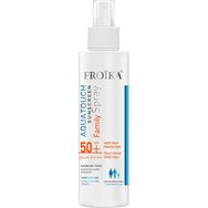 Froika Aquatouch Sunscreen Family Spf50+ Spray Слънцезащитен спрей за лице и тяло с лека течна текстура, много висока защита, водоустойчив, подходящ за цялото семейство 250ml