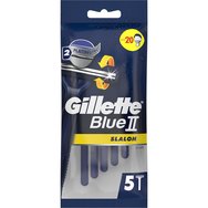 Gillette Blue II Slalom Men\'s Disposable Razors 5 бр Gillette Blue II Slalom Men\'s Disposable Razors 5 бр