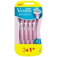 Gillette Venus Sensitive 4 парчета - Дамски самобръсначки за еднократна употреба за чувствителна кожа Gillette Venus Sensitive 4 парчета - Дамски самобръсначки за еднократна употреба за чувствителна кожа