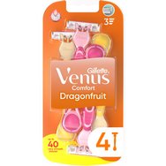 Gillette Venus 3 Dragonfruit 4 бр - Дамски самобръсначки за еднократна употреба с 3 остриета с аромат на дръжка Dragonfruit Gillette Venus 3 Dragonfruit 4 бр - Дамски самобръсначки за еднократна употреба с 3 остриета с аромат на дръжка Dragonfruit