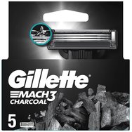 Gillette Mach 3 Charcoal Replacement Razors 5 Броя